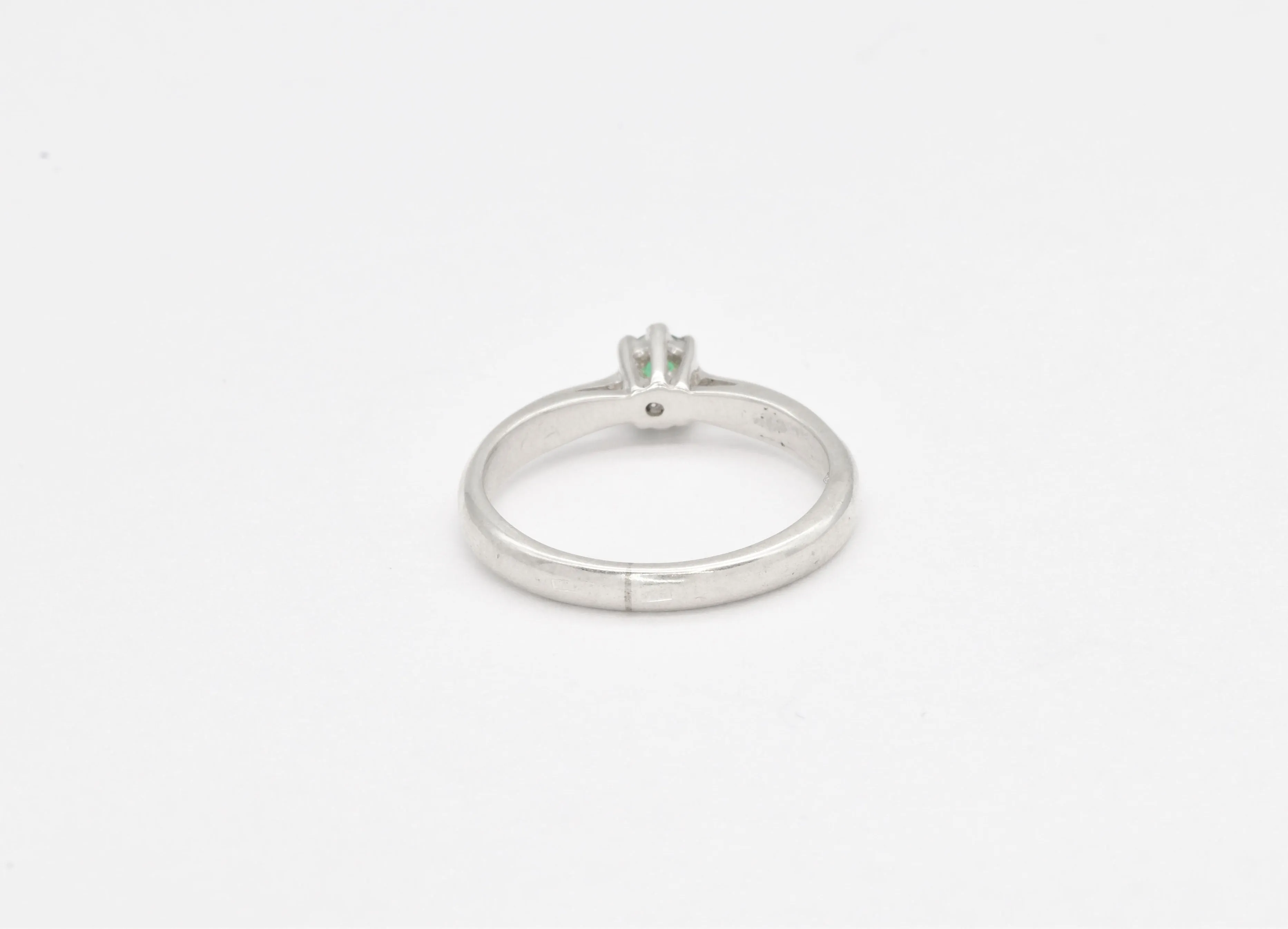 Dainty Emerald Ring - Green Promise Ring - Emerald Solitaire Ring