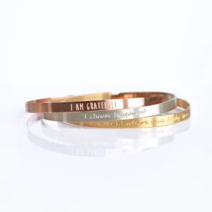 Dainty Metal Cuff with Custom Engraving