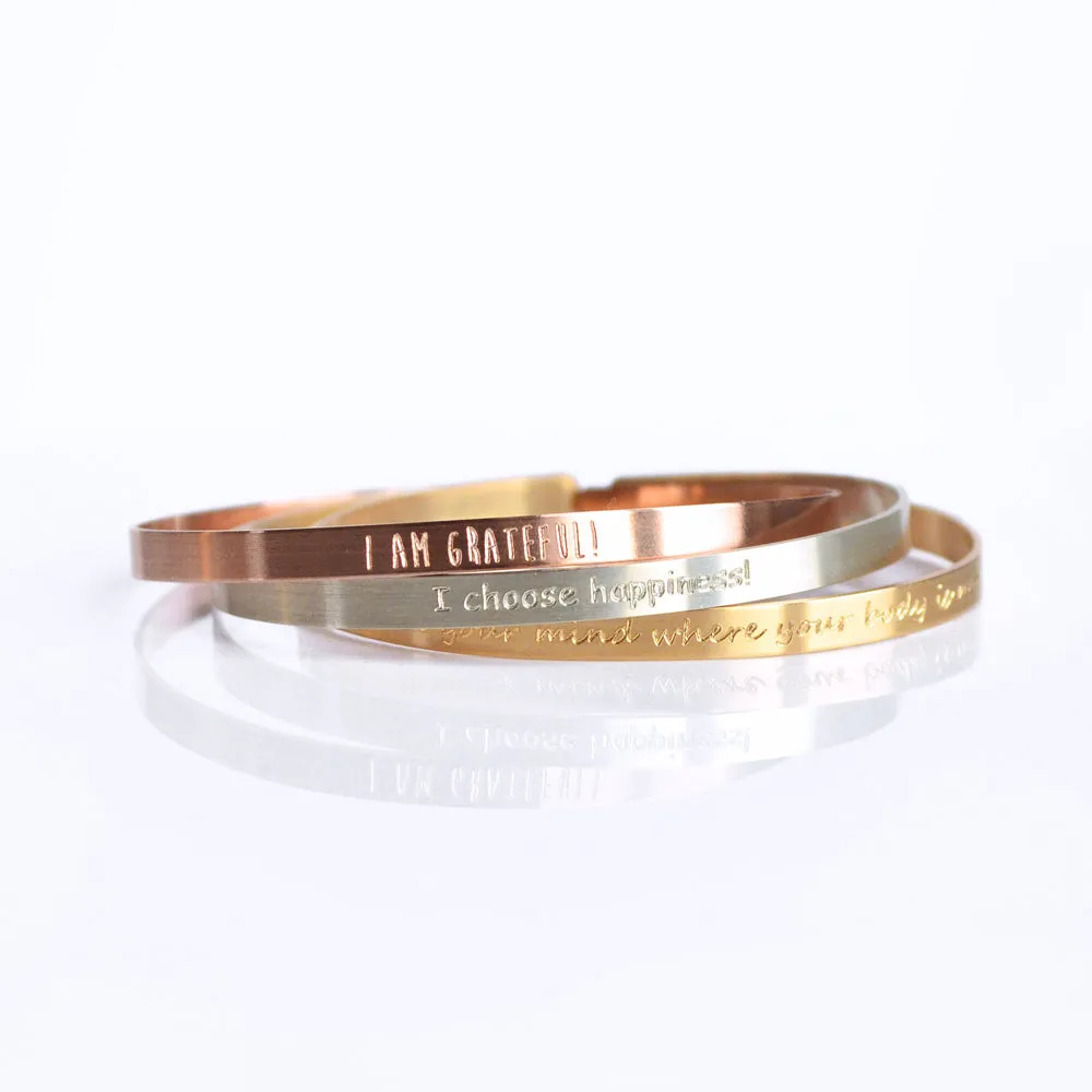 Dainty Metal Cuff with Custom Engraving