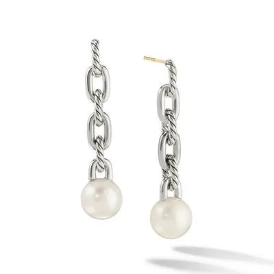 David Yurman Madison Pearl Long Drop Earrings