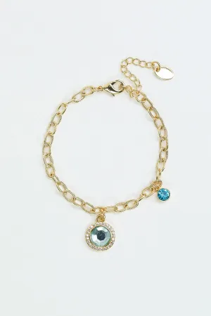 December Birthstone Charm Bracelet