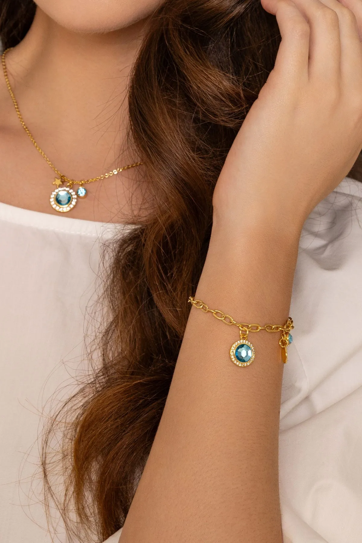 December Birthstone Charm Bracelet