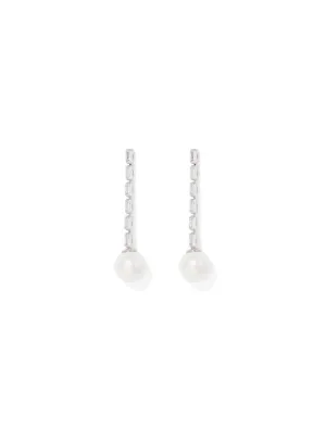 Della Fine Drop Pearl Earrings