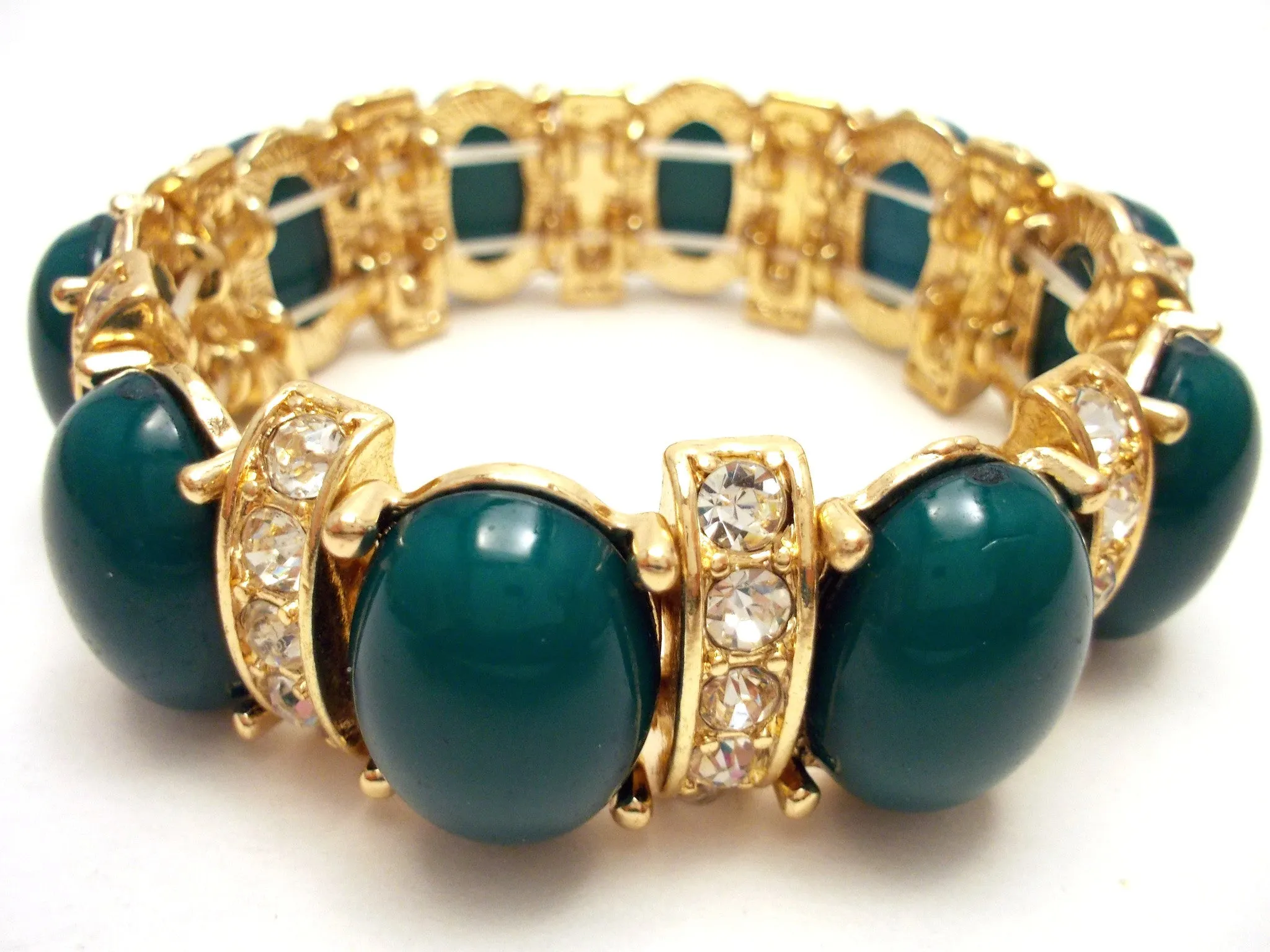 Designer Inspired Bauble Crystal Stretch Bracelet-2 NEW Colors Options