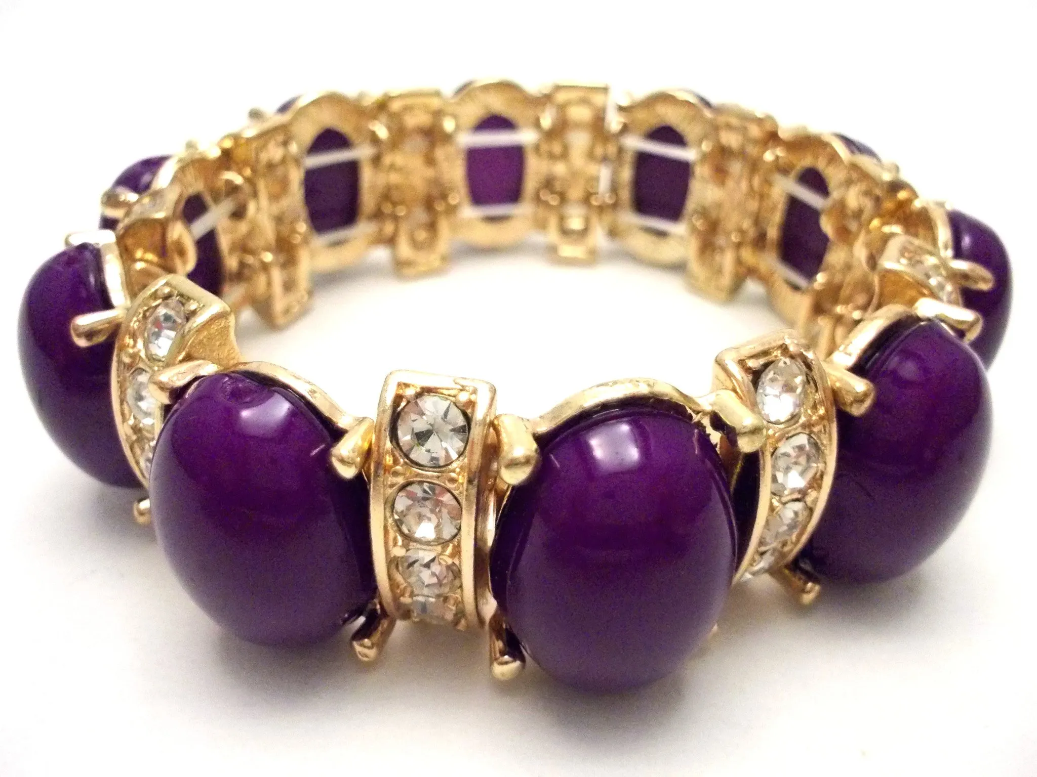 Designer Inspired Bauble Crystal Stretch Bracelet-2 NEW Colors Options