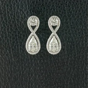 Diamond Infinity Earrings