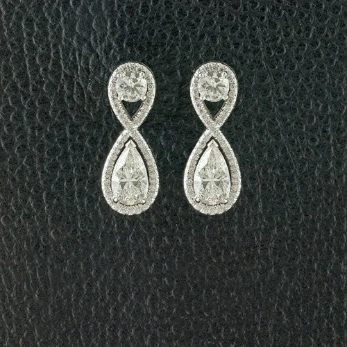Diamond Infinity Earrings