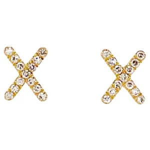 Diamond X Stud Earrings
