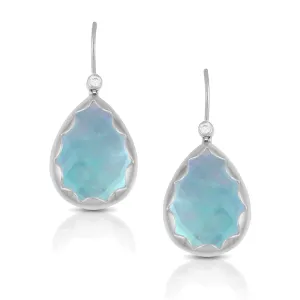 Doves Eighteen Carat White Gold Ivory Sky Earrings