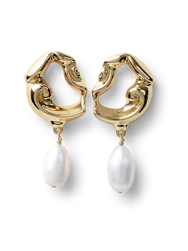 Eilish Gold Pearl Earrings