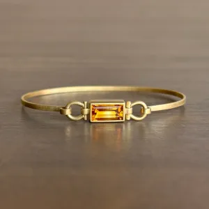 Emerald Cut Citrine Bracelet