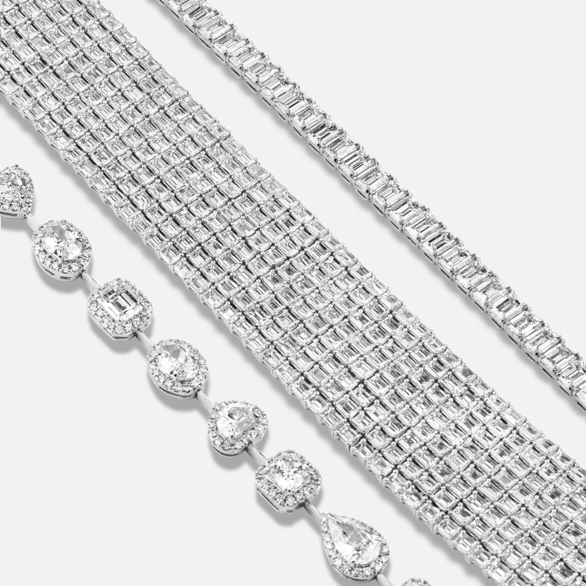 Emerald Cut Diamond Layout Bracelet, 57.87 CT