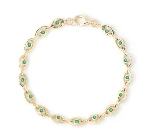 Emerald Eye Tennis Bracelet