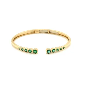Emerald Open Bangle
