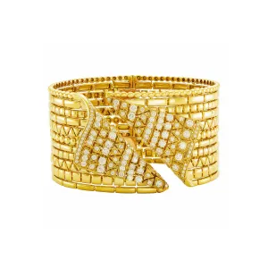 Etho Maria Diamond Reflexion Yellow Cuff Bracelet