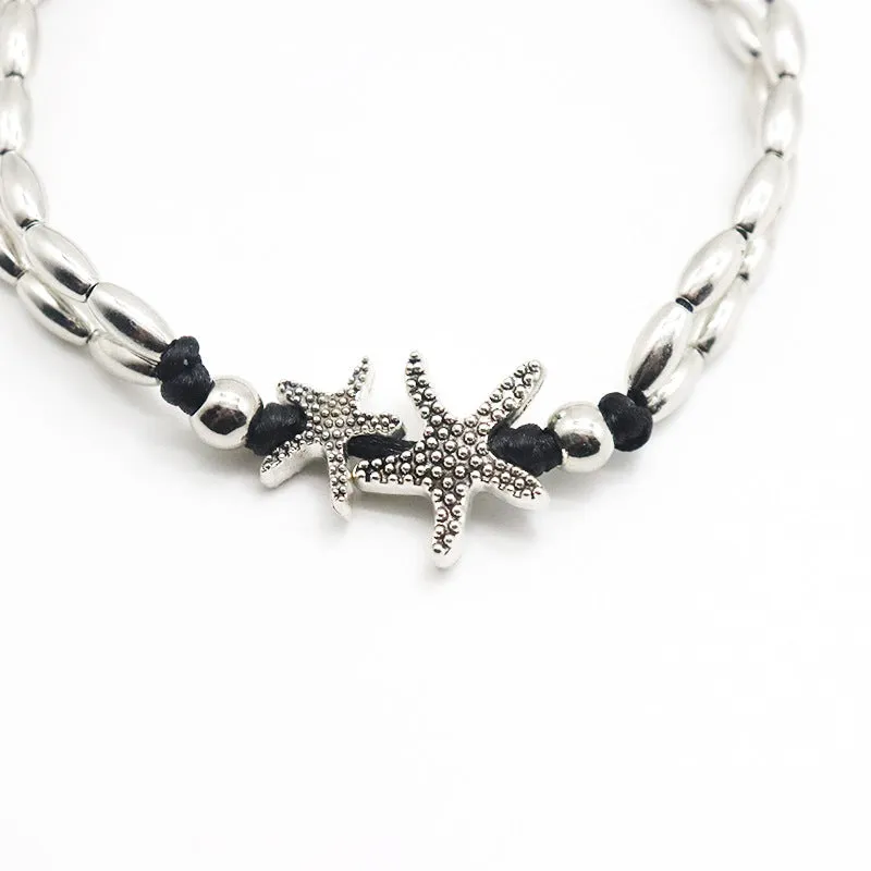 European And American Style Retro Ethnic Style Personalized Creative Starfish Rune Yoga Ankle Ring Beach Anklet
