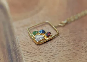 Family Birthstone necklace - Mother's necklace