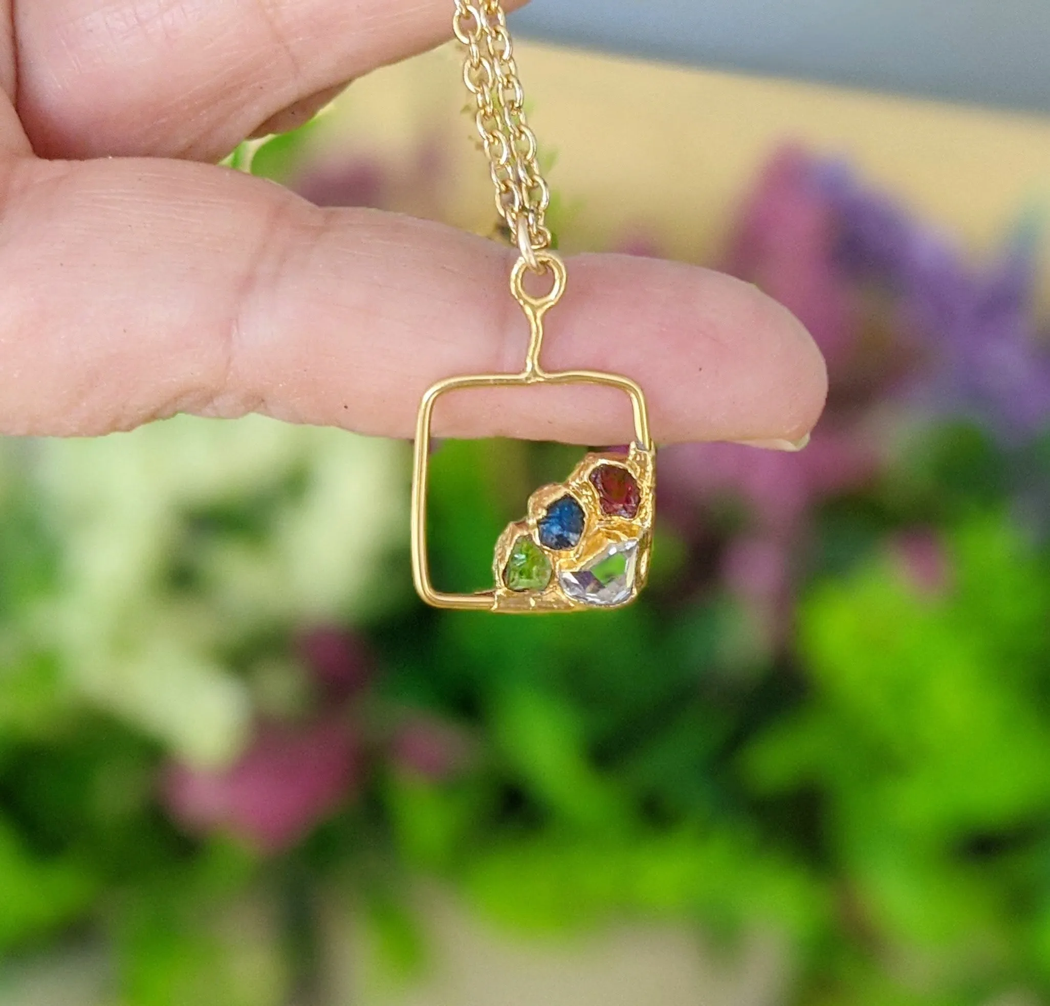 Family Birthstone necklace - Mother's necklace