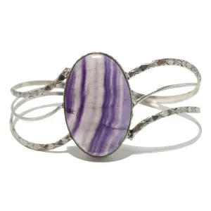 Fluorite Bracelet Purple Cuff