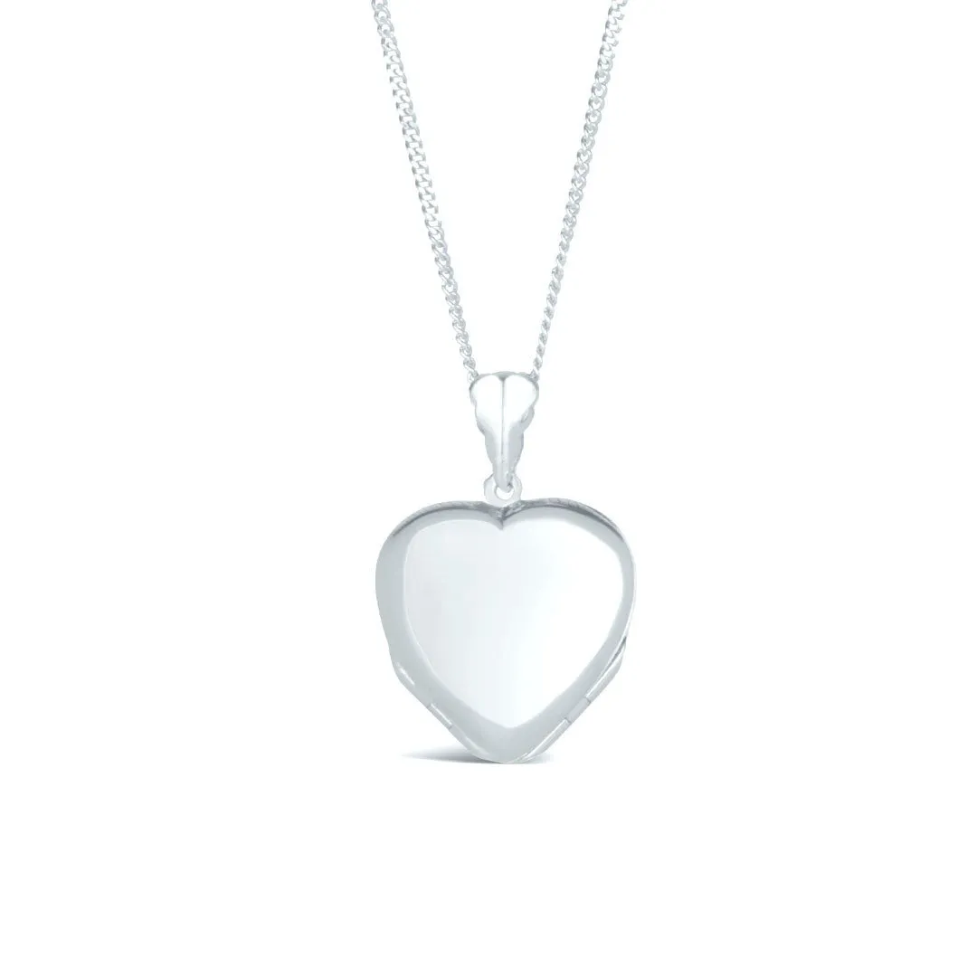 Four Picture Heart Locket | White Gold