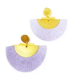 Fringe Crescent Earring: Lilac