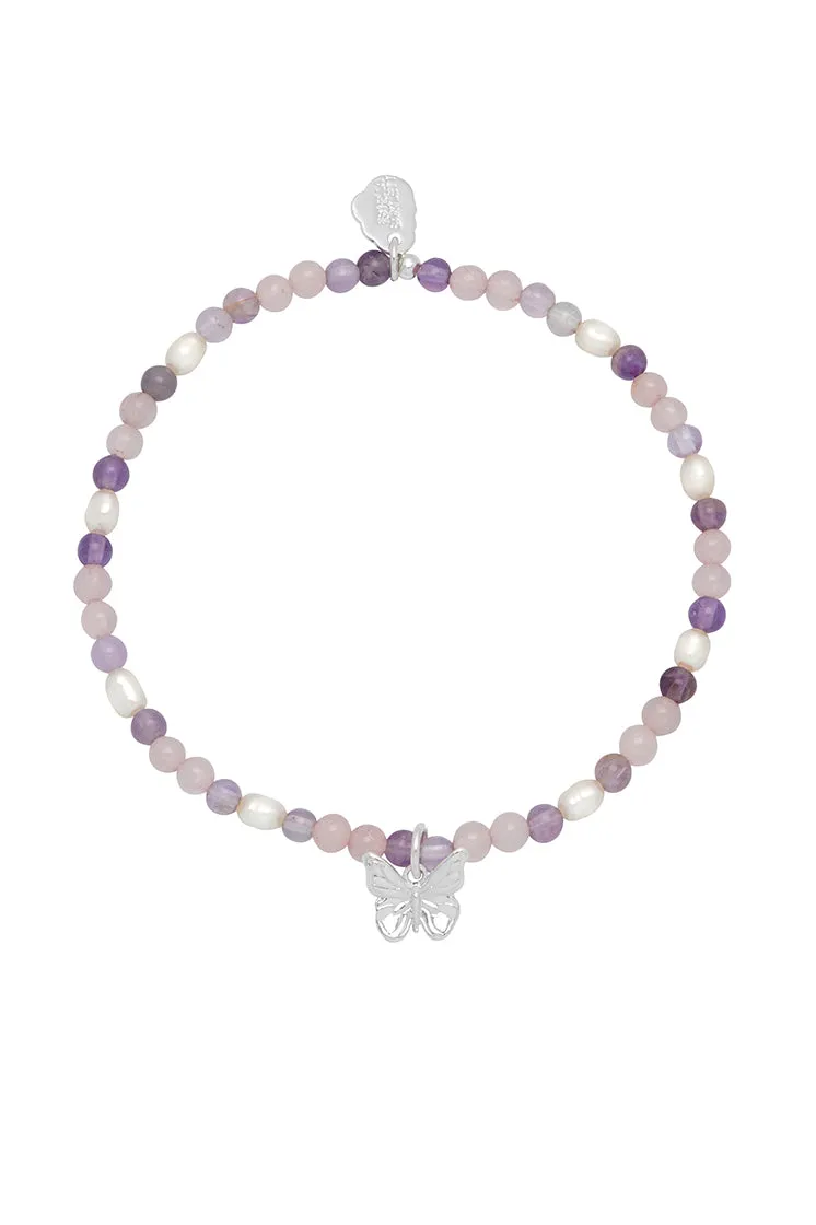 Gemstone and Pearl Butterfly Sienna Bracelet