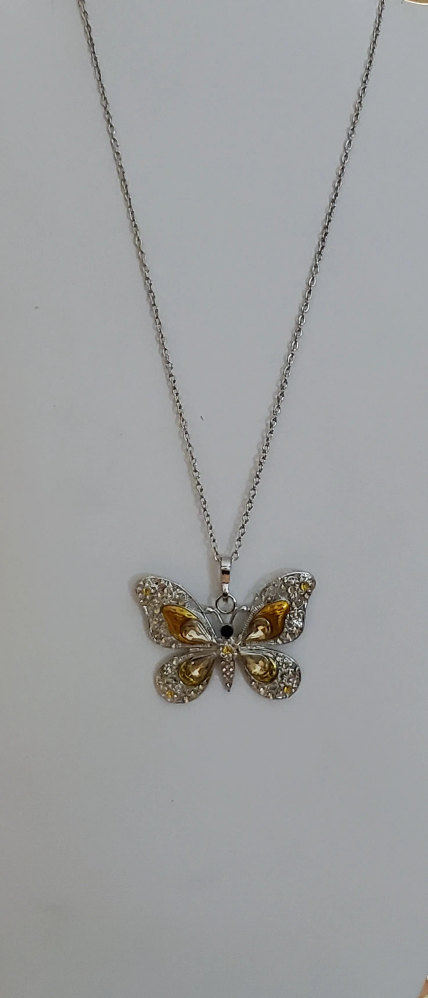 Gemstone Butterfly Necklace