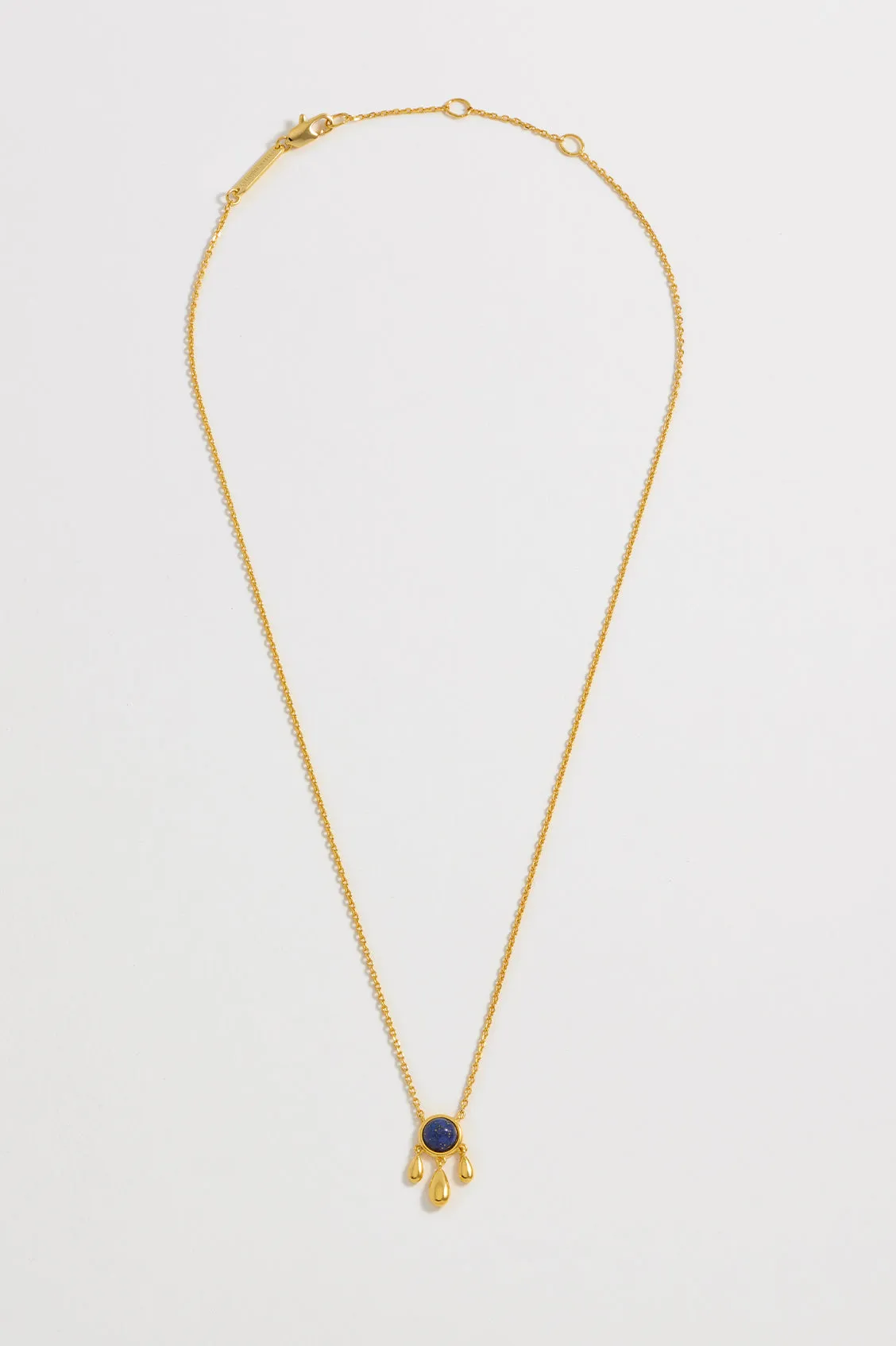 Gemstone Droplet Pendant Necklace