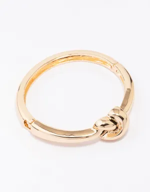 Gold Textured Molten Organic Bangle