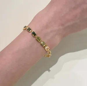 Gradient Gemstone Vintage Bracelet Women's