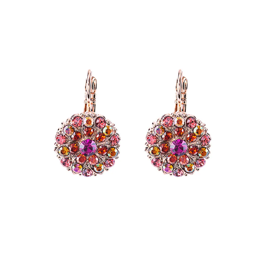 Guardian Angel Leverback Earrings in "Hibiscus" *Custom*