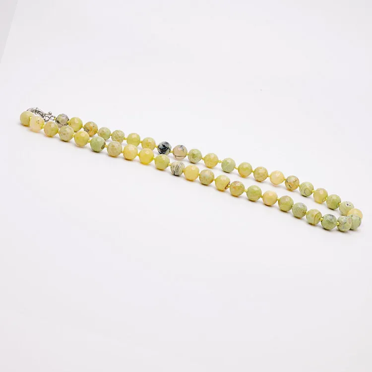 Handmade 10mm Bead Natural Gemstone Necklace