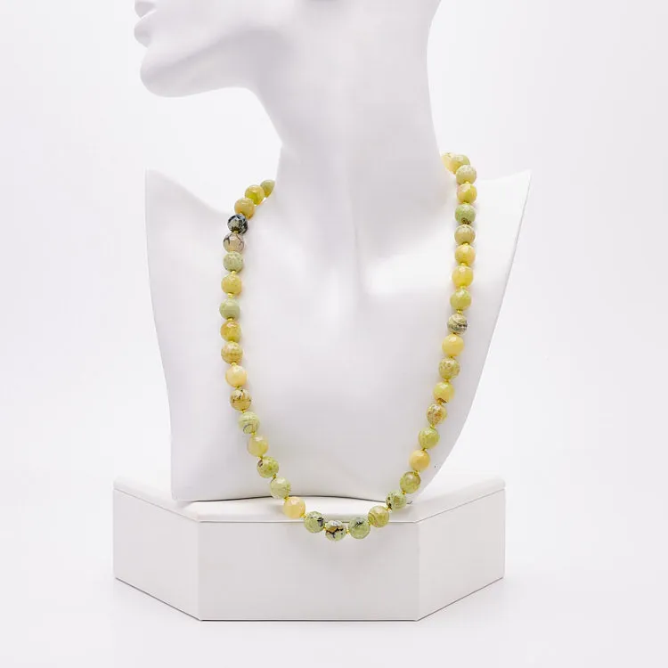 Handmade 10mm Bead Natural Gemstone Necklace