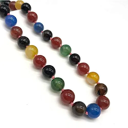 Handmade 10mm Bead Natural Gemstone Necklace