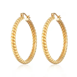 Hannah Martin Twist Hoop Earrings - GP/Silver - SPG-344