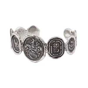 Heart of The Wolf Narrow Signature Talisman Cuff