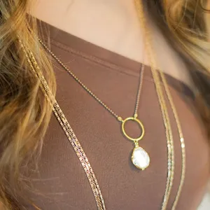Hiyas: Long Pearl Coin Necklace
