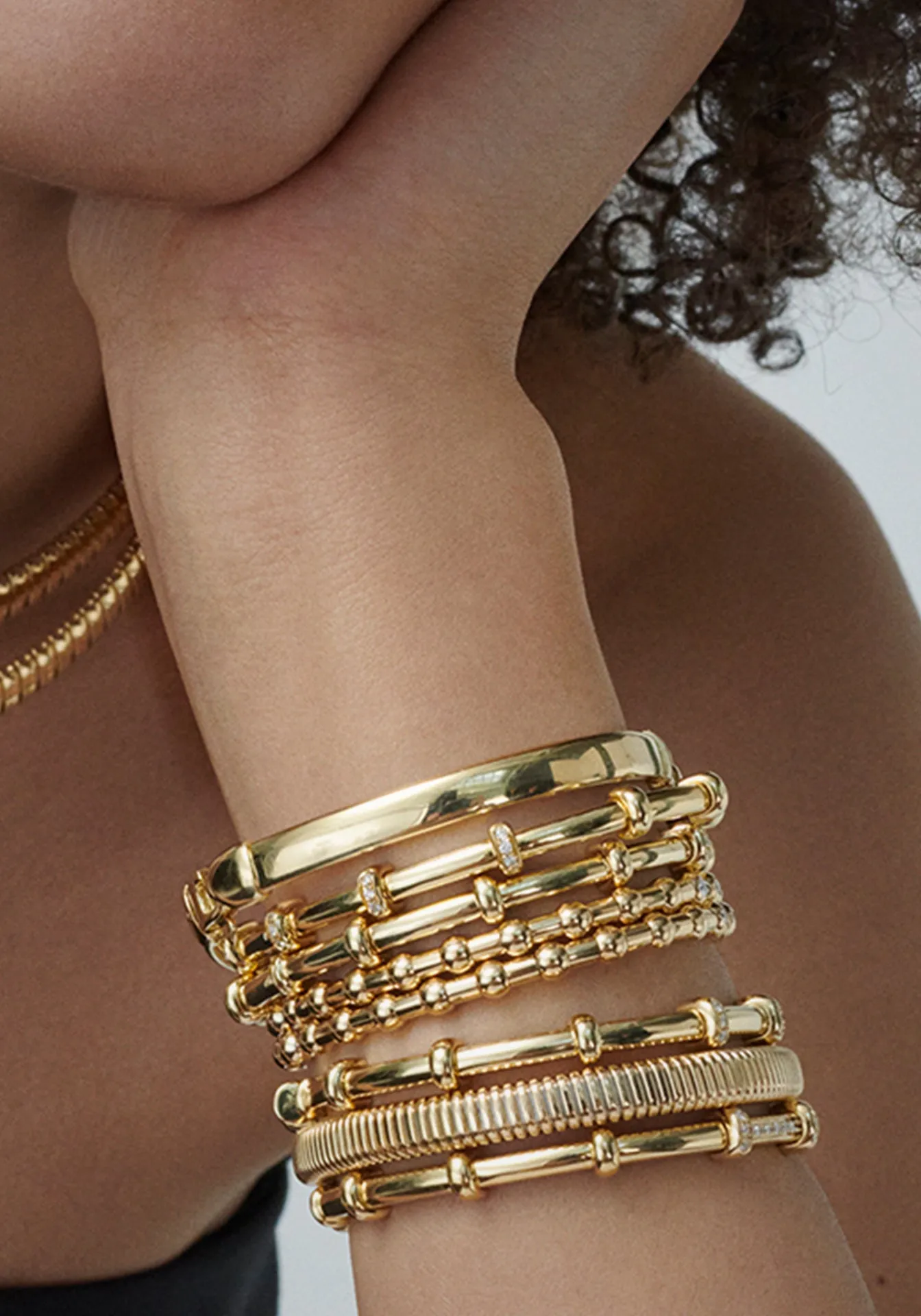 Holly, 18K Yellow Gold   White Diamonds Bracelet