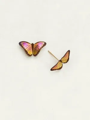 Holly Yashi Living Coral Petite Butterfly Post Earrings