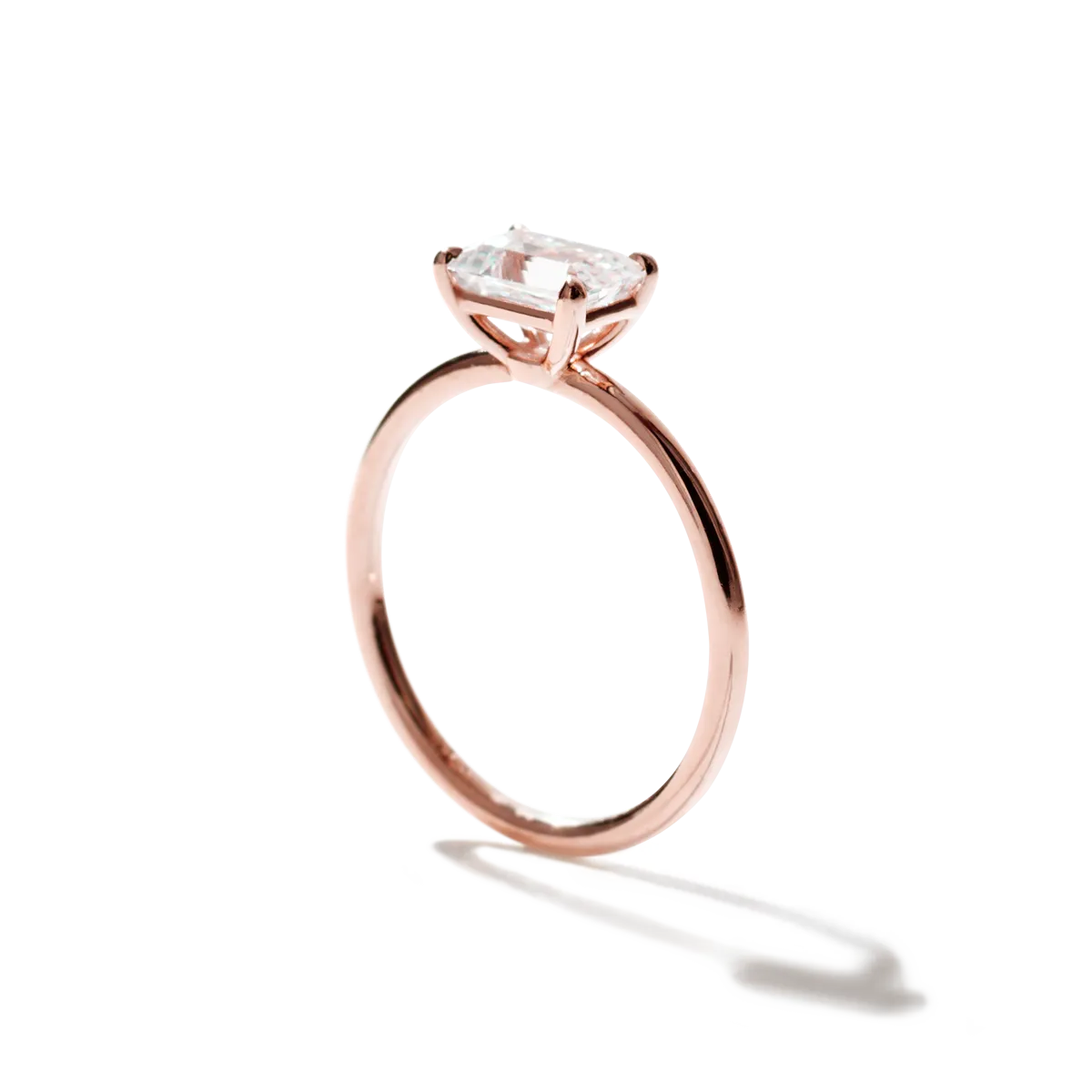 Horizontal Diamond Engagement Ring