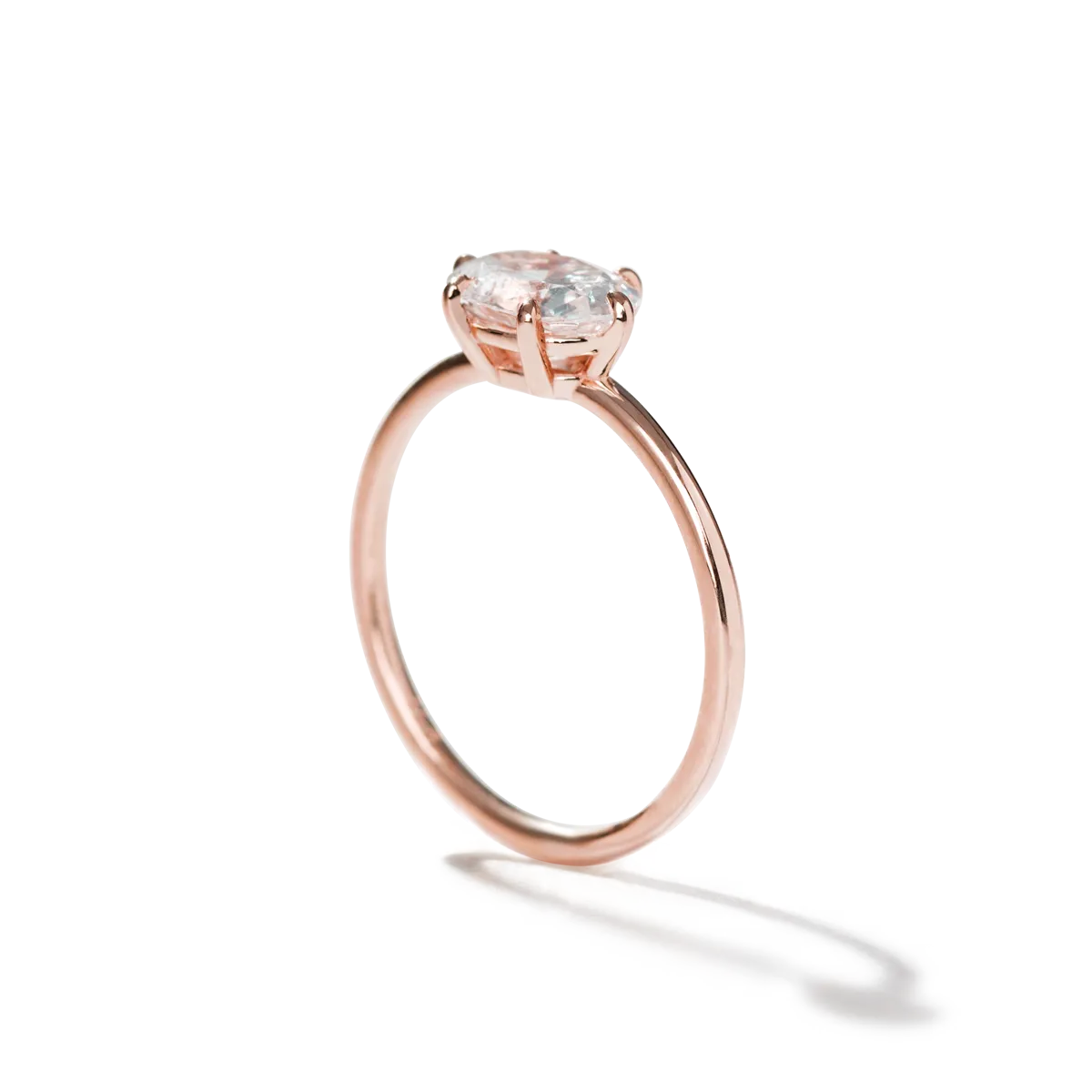 Horizontal Diamond Engagement Ring