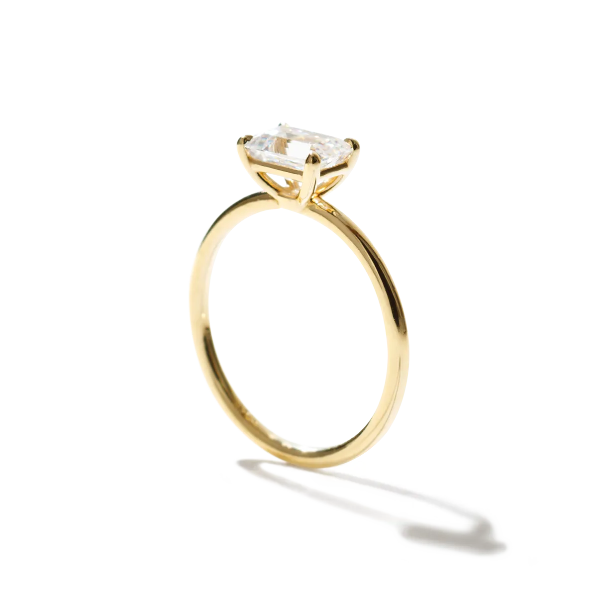 Horizontal Diamond Engagement Ring