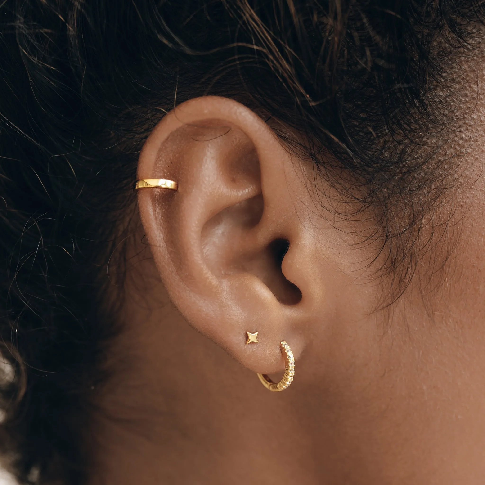 Huggie Hoop Earrings - Eva