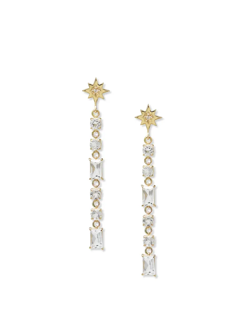 Jac Jo Celeste Baguette Linear Drop Earring