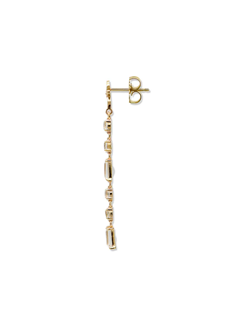 Jac Jo Celeste Baguette Linear Drop Earring