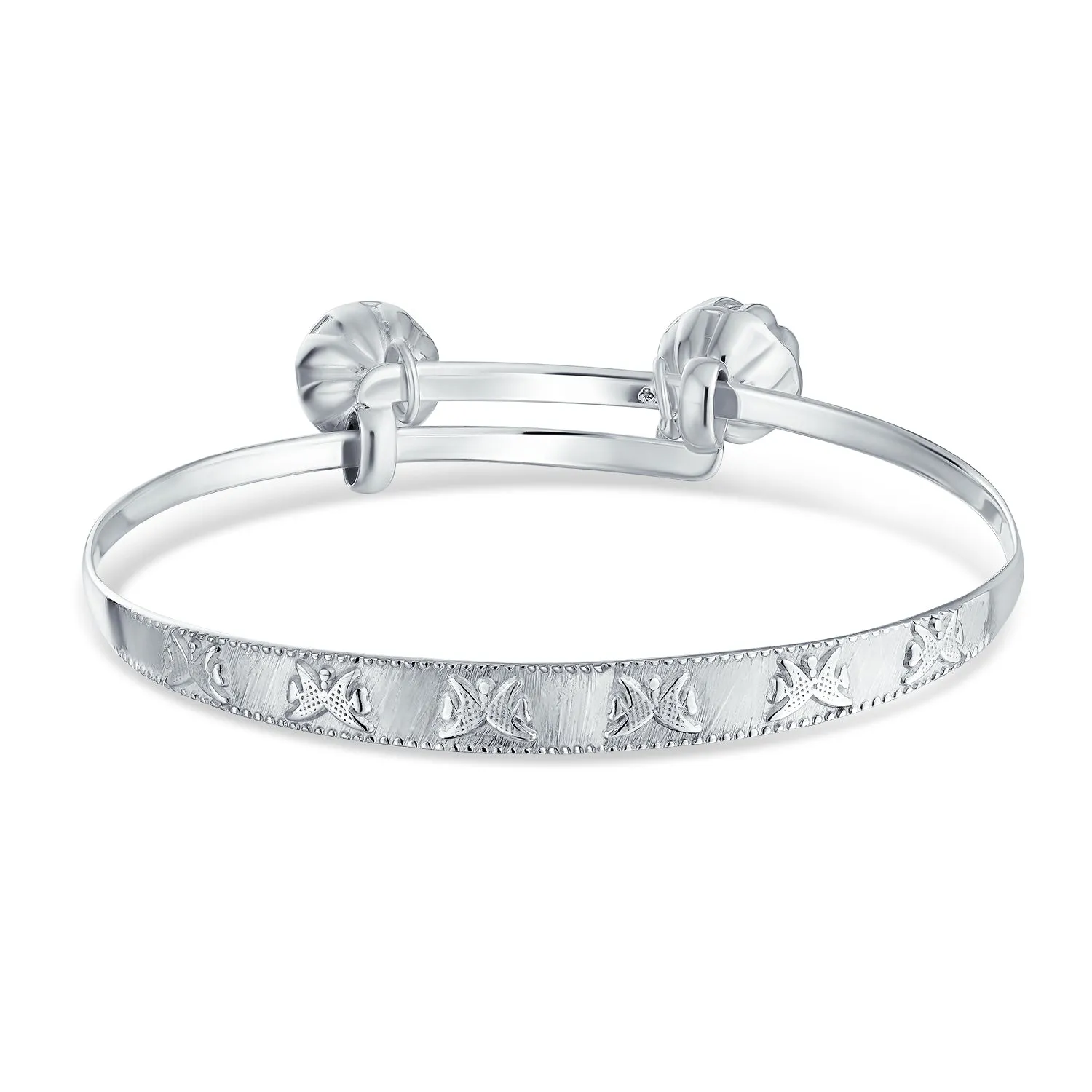 Jingle Bells Bangle Bracelet .925 Sterling Silver Bells Silver Plated