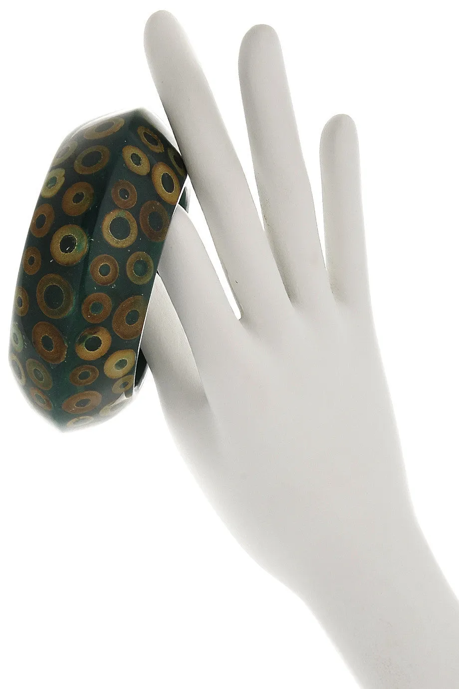 KENNETH JAY LANE BUBBLES Green Resin Bangle