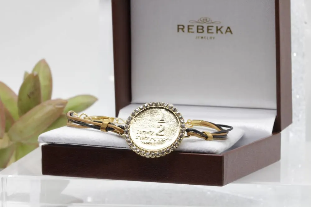 LEATHER COIN BRACELET