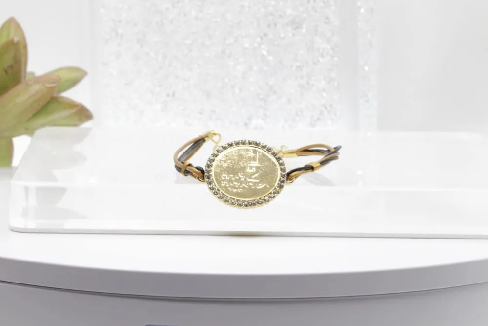 LEATHER COIN BRACELET