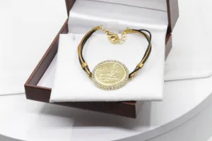 LEATHER COIN BRACELET